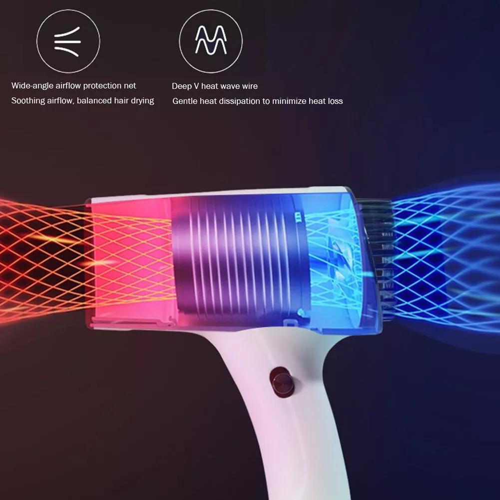 Cordless Ionic Hair Dryer Rechargeable Wireless Blow Dryer with Hot & Cold Air