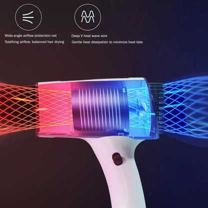 Cordless Ionic Hair Dryer Rechargeable Wireless Blow Dryer with Hot & Cold Air