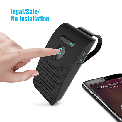 Drive Clear Bluetooth Car Speakerphone with Dual Microphones & Sun Visor Clip