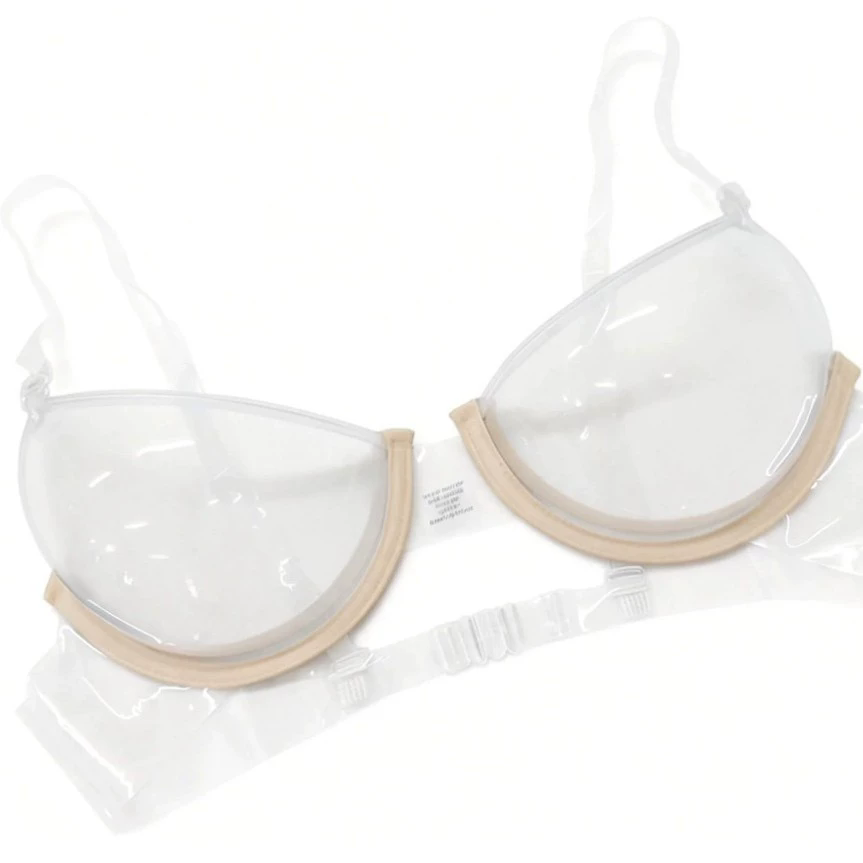 Invisible Push Up Clear Strap Bra for Backless Summer Outfits