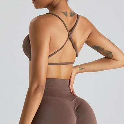 Seamless Shockproof Sports Bra Yoga Crop Top for Women