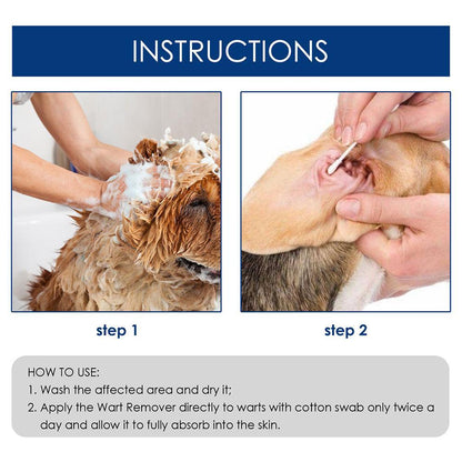 Gentle Wart & Skin Tag Remover Liquid Pet Wart Remover for Dogs & Cats Painless Skin Tag Treatment