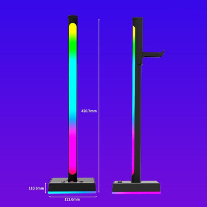 RGB Headphone Stand with Music Sync Ambient Light & Smart Desktop Organizer