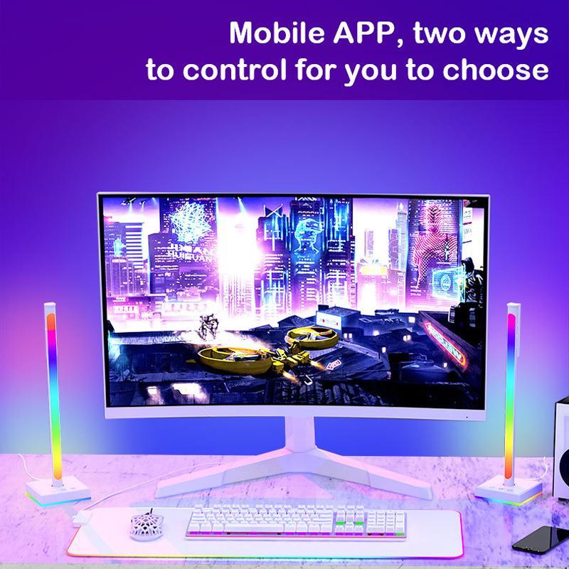 RGB Headphone Stand with Music Sync Ambient Light & Smart Desktop Organizer