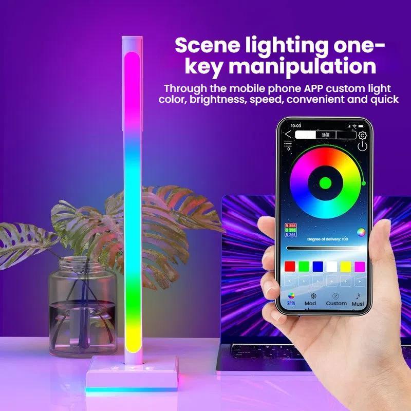 RGB Headphone Stand with Music Sync Ambient Light & Smart Desktop Organizer