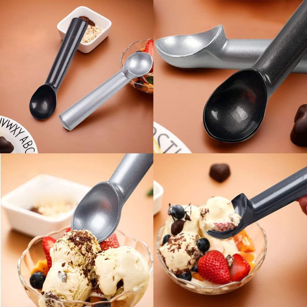 Premium One Piece Ice Cream Scoop Nonstick Ice Cream Scooper with Heavy Duty Aluminum Ice Cream Scooper Designs