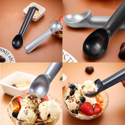 Premium One Piece Ice Cream Scoop Nonstick Ice Cream Scooper with Heavy Duty Aluminum Ice Cream Scooper Designs