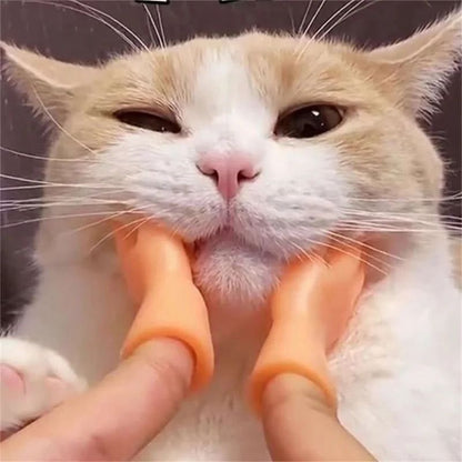 Tiny Hands for Cats Silicone Finger Puppet Massage Toy