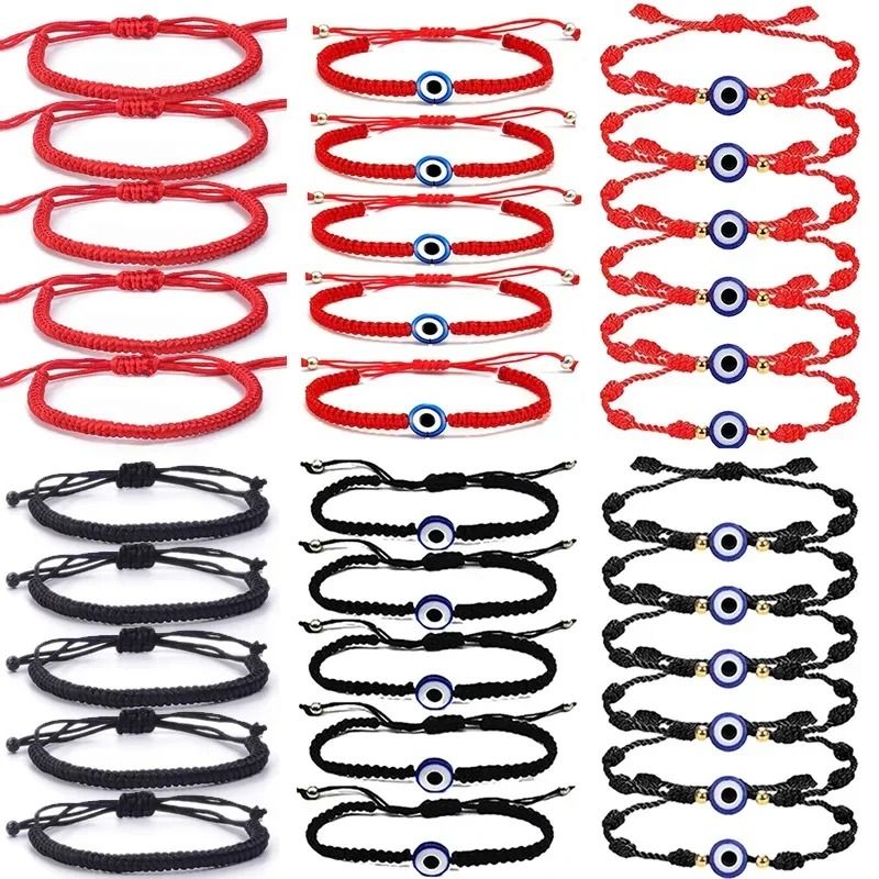Lucky Red String Evil Eye Bracelet Handmade Braided Protection Wristband