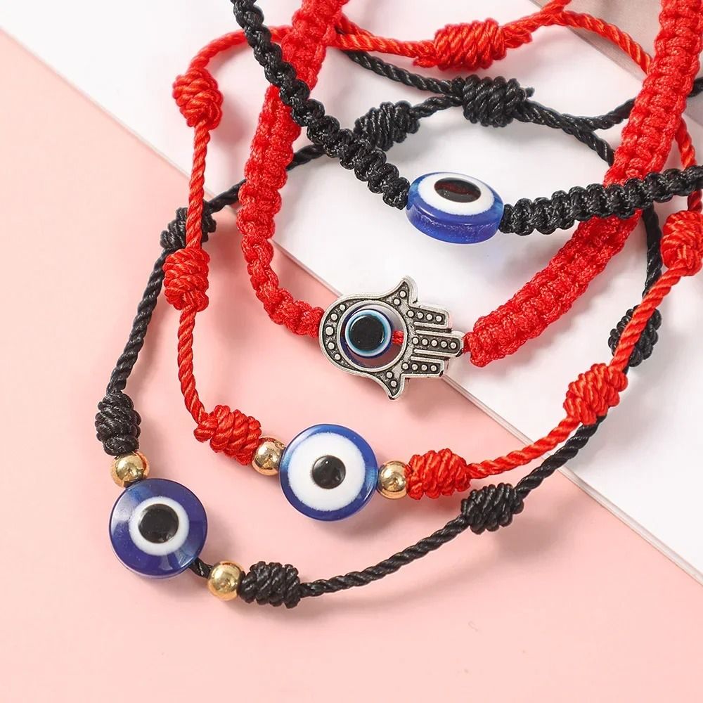 Lucky Red String Evil Eye Bracelet Handmade Braided Protection Wristband