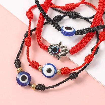 Lucky Red String Evil Eye Bracelet Handmade Braided Protection Wristband