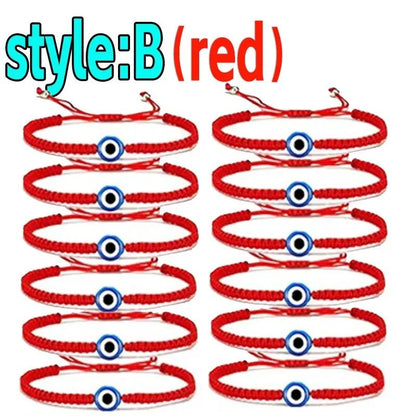 Lucky Red String Evil Eye Bracelet Handmade Braided Protection Wristband