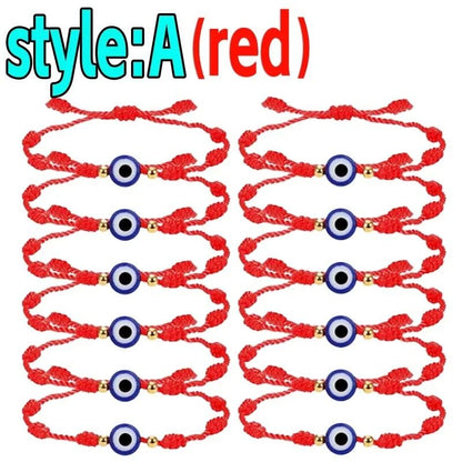 Lucky Red String Evil Eye Bracelet Handmade Braided Protection Wristband