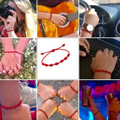 Handmade Tibetan Red String Bracelet Lucky Braided Rope Matching Wristband