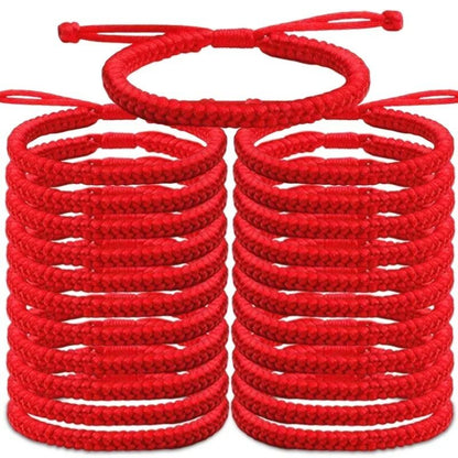 Handmade Tibetan Red String Bracelet Lucky Braided Rope Matching Wristband