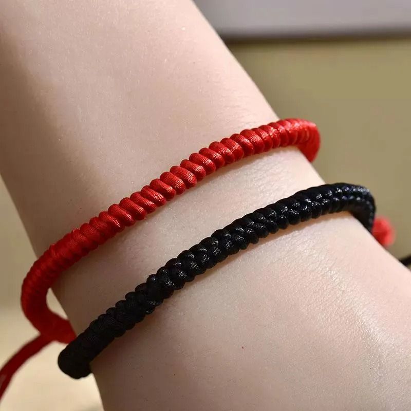 Handmade Tibetan Red String Bracelet Lucky Braided Rope Matching Wristband