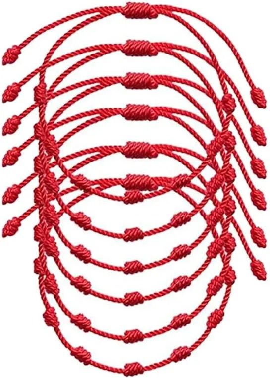Handmade Tibetan Red String Bracelet Lucky Braided Rope Matching Wristband