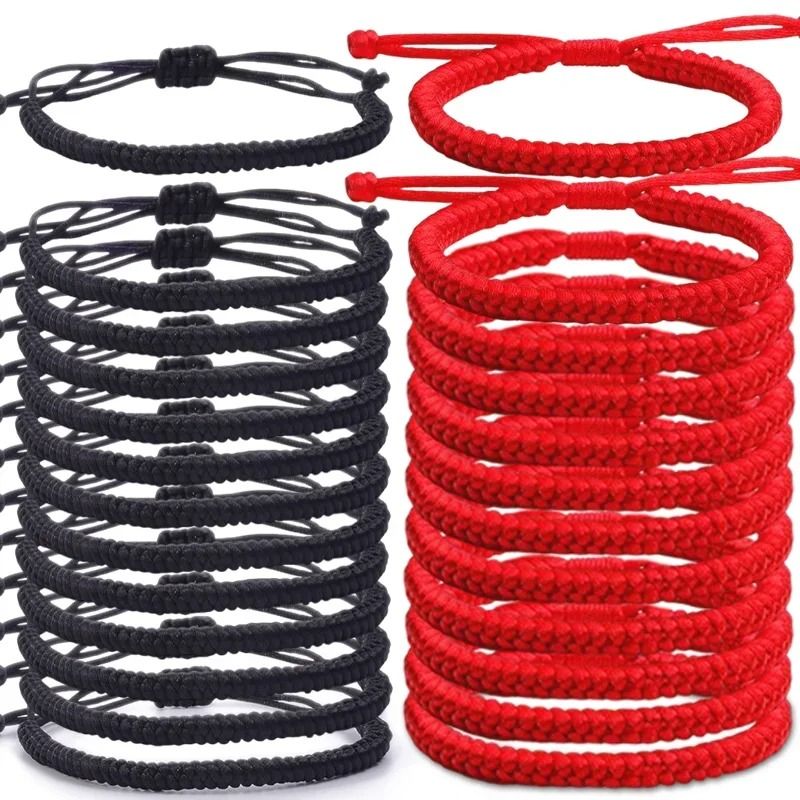 Handmade Tibetan Red String Bracelet Lucky Braided Rope Matching Wristband