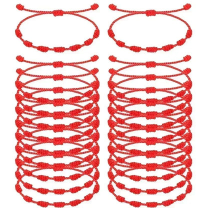 Handmade Tibetan Red String Bracelet Lucky Braided Rope Matching Wristband