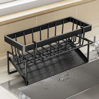 DrainMate Stainless Steel Sink Organizer Rack – Sponge, Soap & Rag Storage Holder