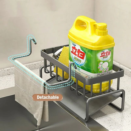 DrainMate Stainless Steel Sink Organizer Rack – Sponge, Soap & Rag Storage Holder