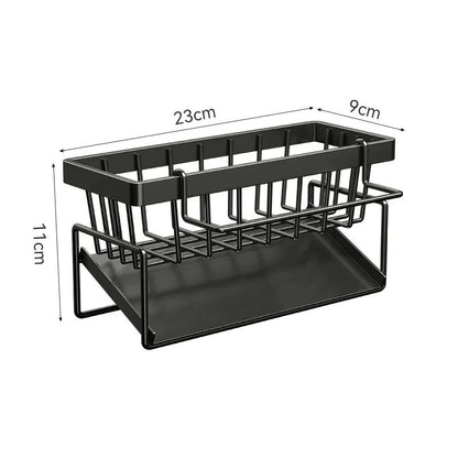 DrainMate Stainless Steel Sink Organizer Rack – Sponge, Soap & Rag Storage Holder