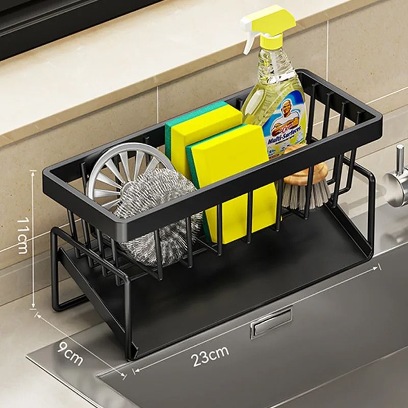 DrainMate Stainless Steel Sink Organizer Rack – Sponge, Soap & Rag Storage Holder