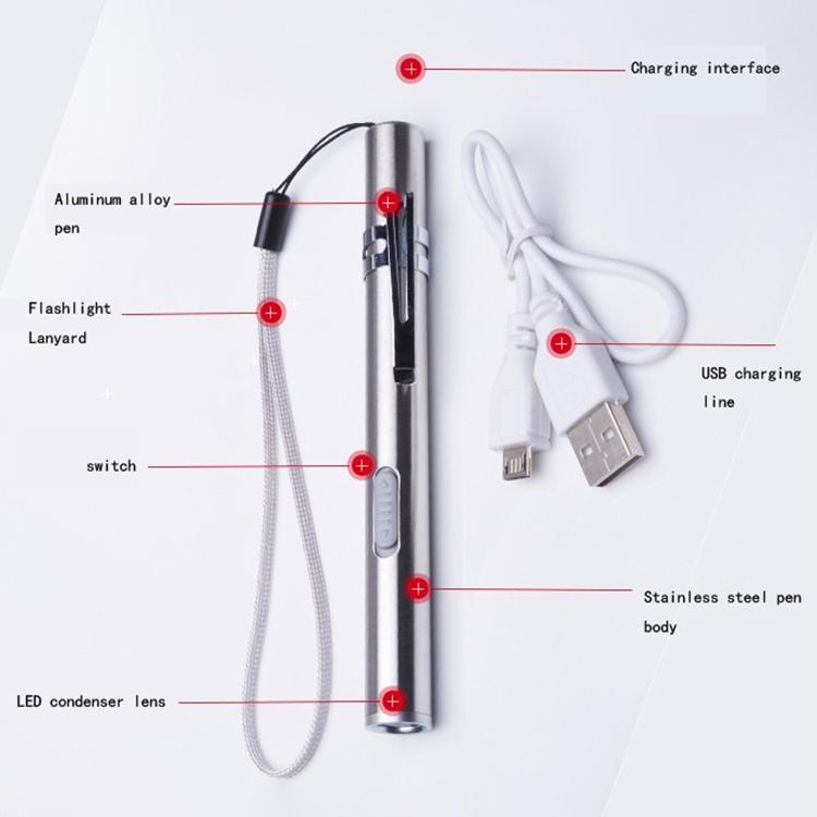 Rechargeable LED Pen Flashlight 1200LM Waterproof Mini Tactical Torch