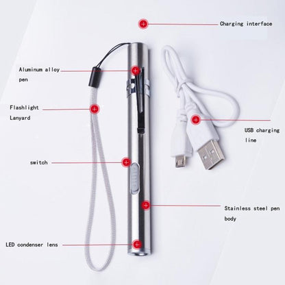 Rechargeable LED Pen Flashlight 1200LM Waterproof Mini Tactical Torch