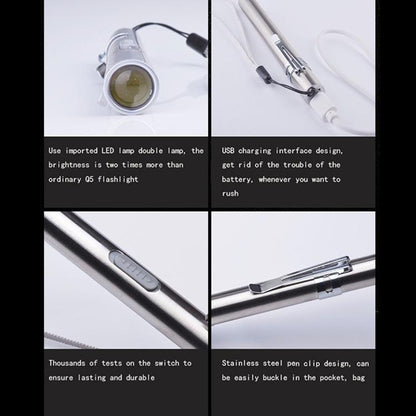 Rechargeable LED Pen Flashlight 1200LM Waterproof Mini Tactical Torch