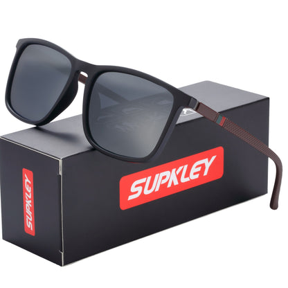SUPKLEY Polarized Sports Sunglasses for Men Lightweight UV Protection Square Eyewear