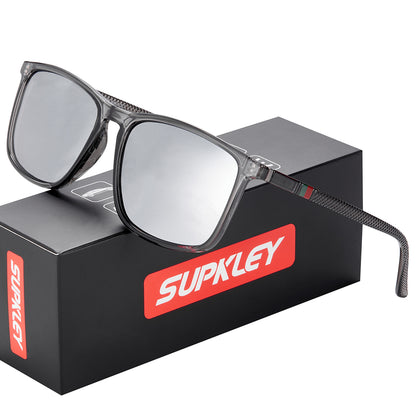 SUPKLEY Polarized Sports Sunglasses for Men Lightweight UV Protection Square Eyewear