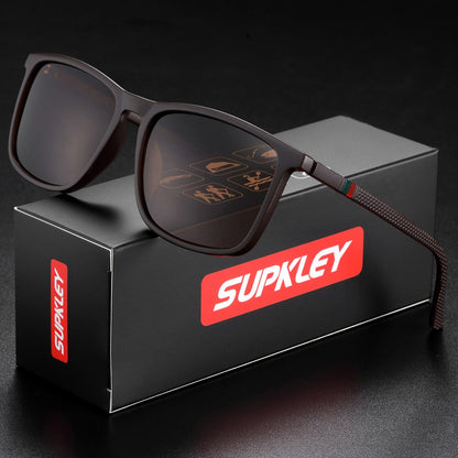 SUPKLEY Polarized Sports Sunglasses for Men Lightweight UV Protection Square Eyewear