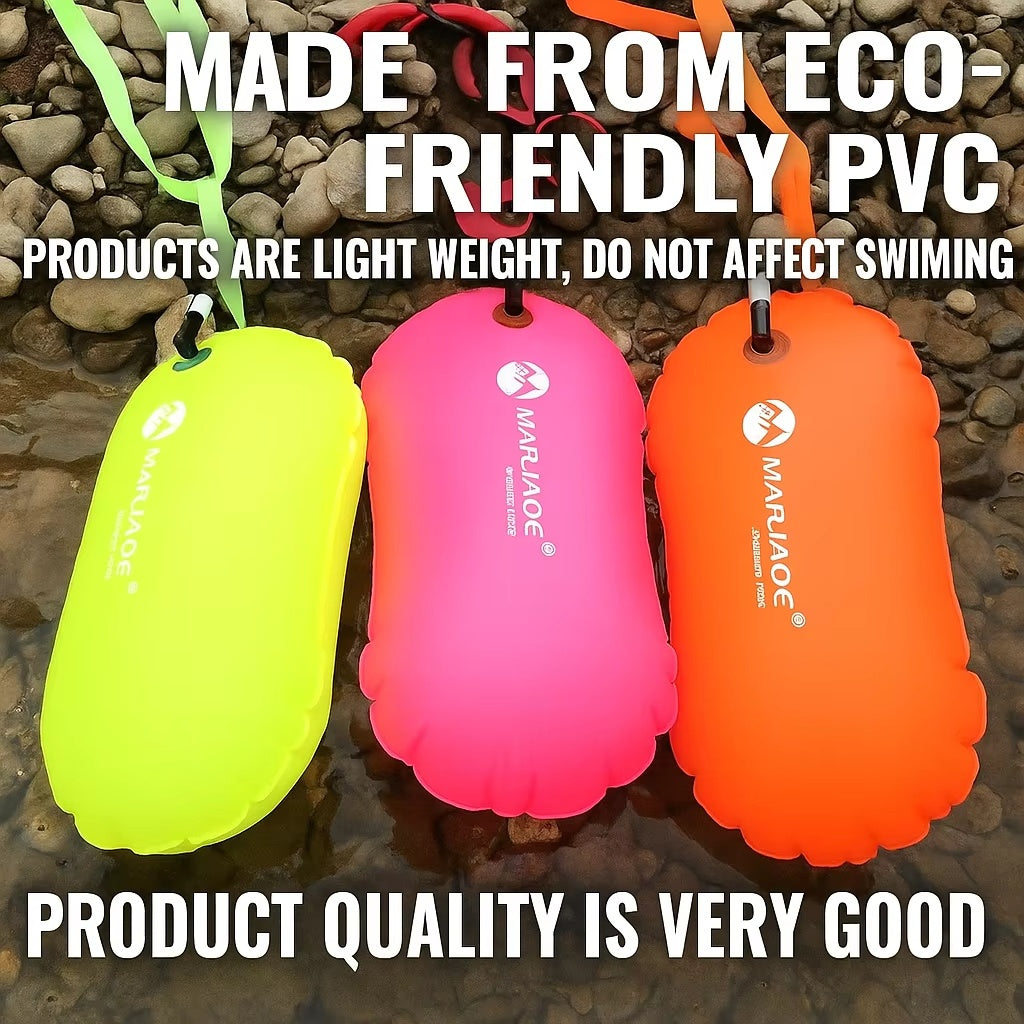 Open Water Swim Buoy Inflatable Tow Float Dry Bag