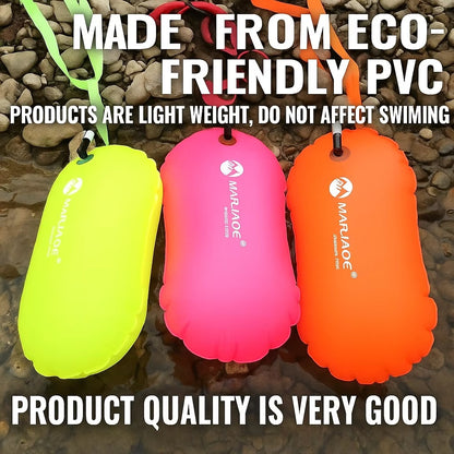 Open Water Swim Buoy Inflatable Tow Float Dry Bag