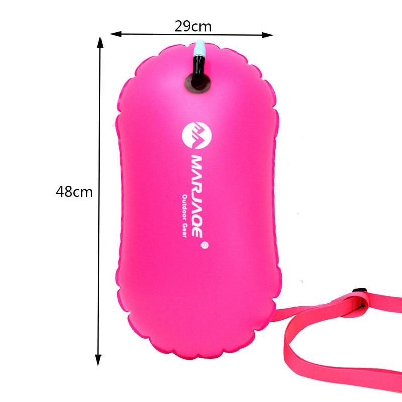Open Water Swim Buoy Inflatable Tow Float Dry Bag