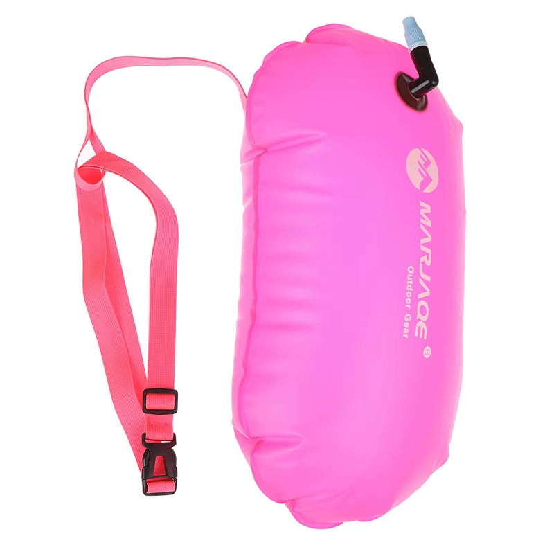 Open Water Swim Buoy Inflatable Tow Float Dry Bag