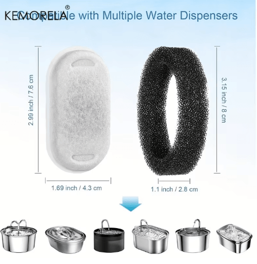 Replacement Water Fountain Filters for Cleaner Pet Hydration