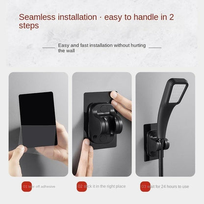 Adjustable Self Adhesive Shower Head Holder Wall Mount No Drill Handheld Shower Bracket