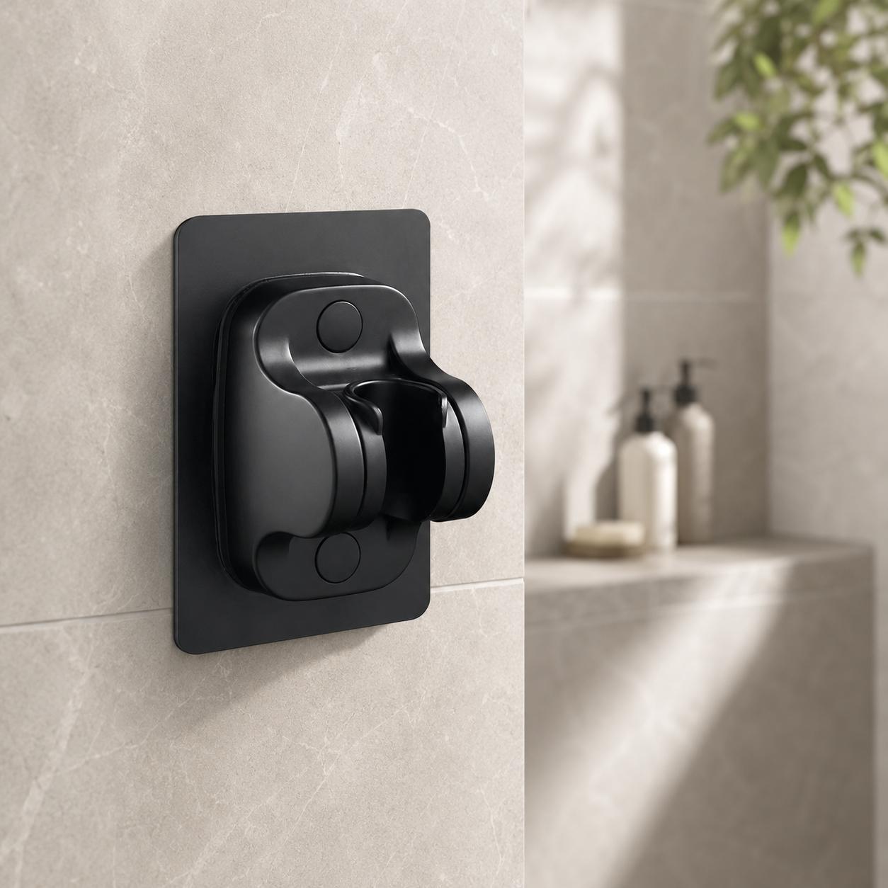 Adjustable Self Adhesive Shower Head Holder Wall Mount No Drill Handheld Shower Bracket