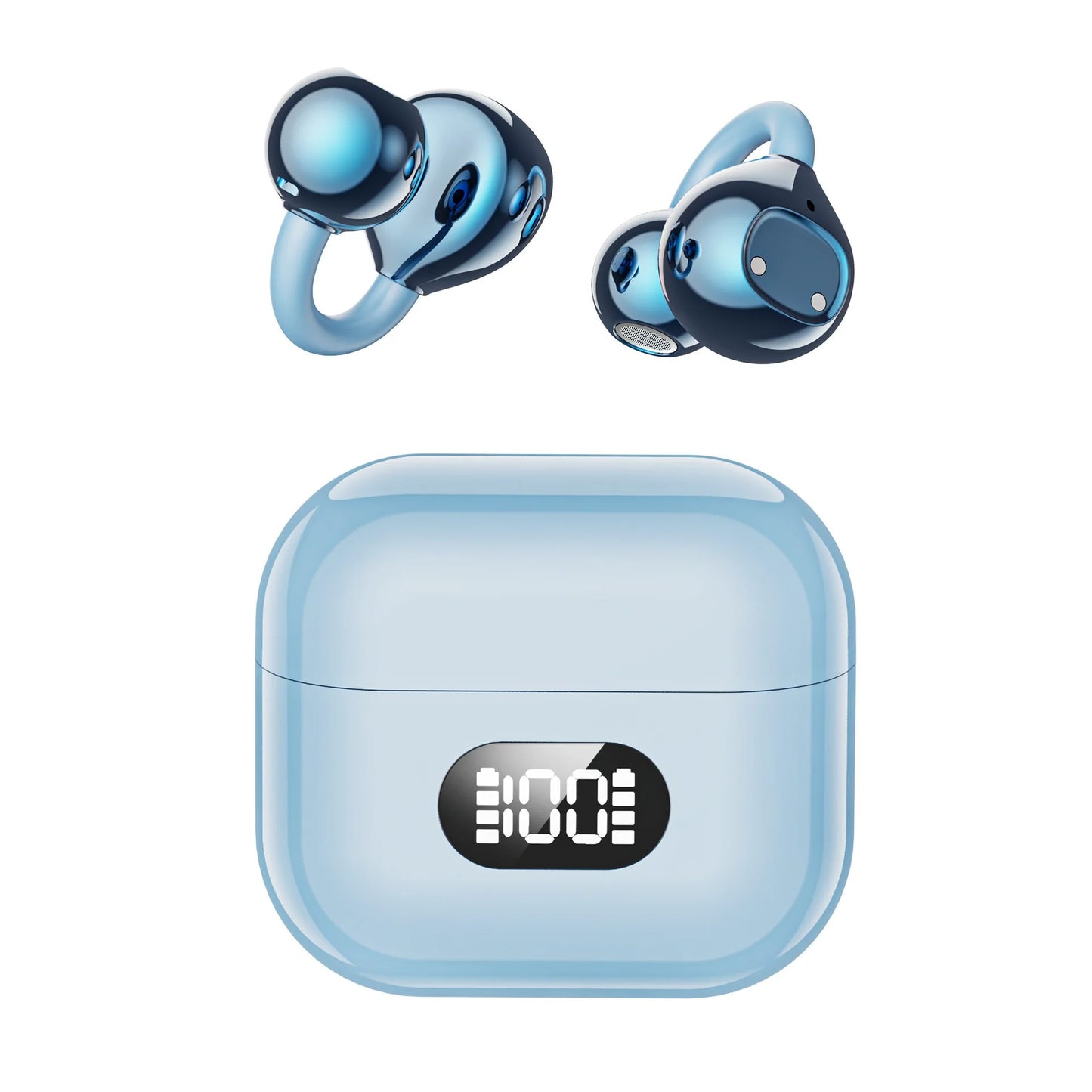 Open Ear Clip Bluetooth Wireless Earbuds with Clear Calls and Touch Control