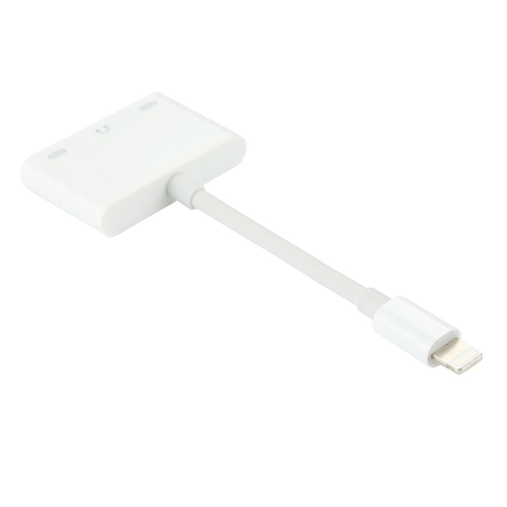 Lightning Audio Charging Splitter Adapter iPhone Dual Port 3.5mm Headphone Charging Adapter