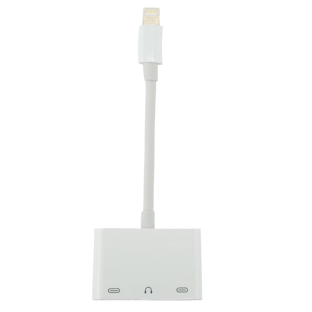 Lightning Audio Charging Splitter Adapter iPhone Dual Port 3.5mm Headphone Charging Adapter
