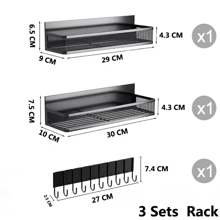 Metal Magnetic Spice Storage Rack for Refrigerator Oven Magnetic Fridge Shelf for DIY Kitchen Spice Organizer Magnetic S