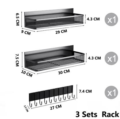 Metal Magnetic Spice Storage Rack for Refrigerator Oven Magnetic Fridge Shelf for DIY Kitchen Spice Organizer Magnetic S