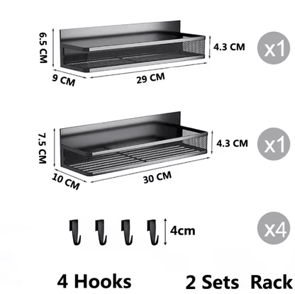 Metal Magnetic Spice Storage Rack for Refrigerator Oven Magnetic Fridge Shelf for DIY Kitchen Spice Organizer Magnetic S