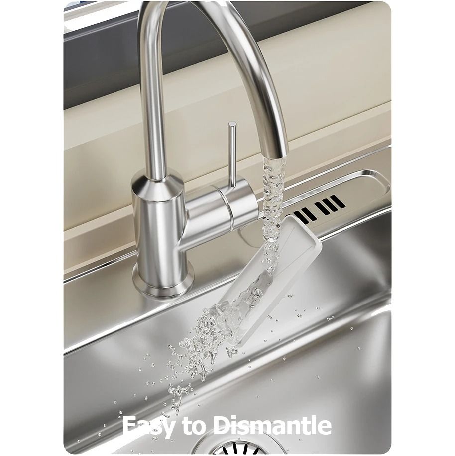 Stainless Steel Faucet Sink Drain Rack – Clip-On Sponge Holder, Soap Drainer & Towel Rack Shelf Organizer