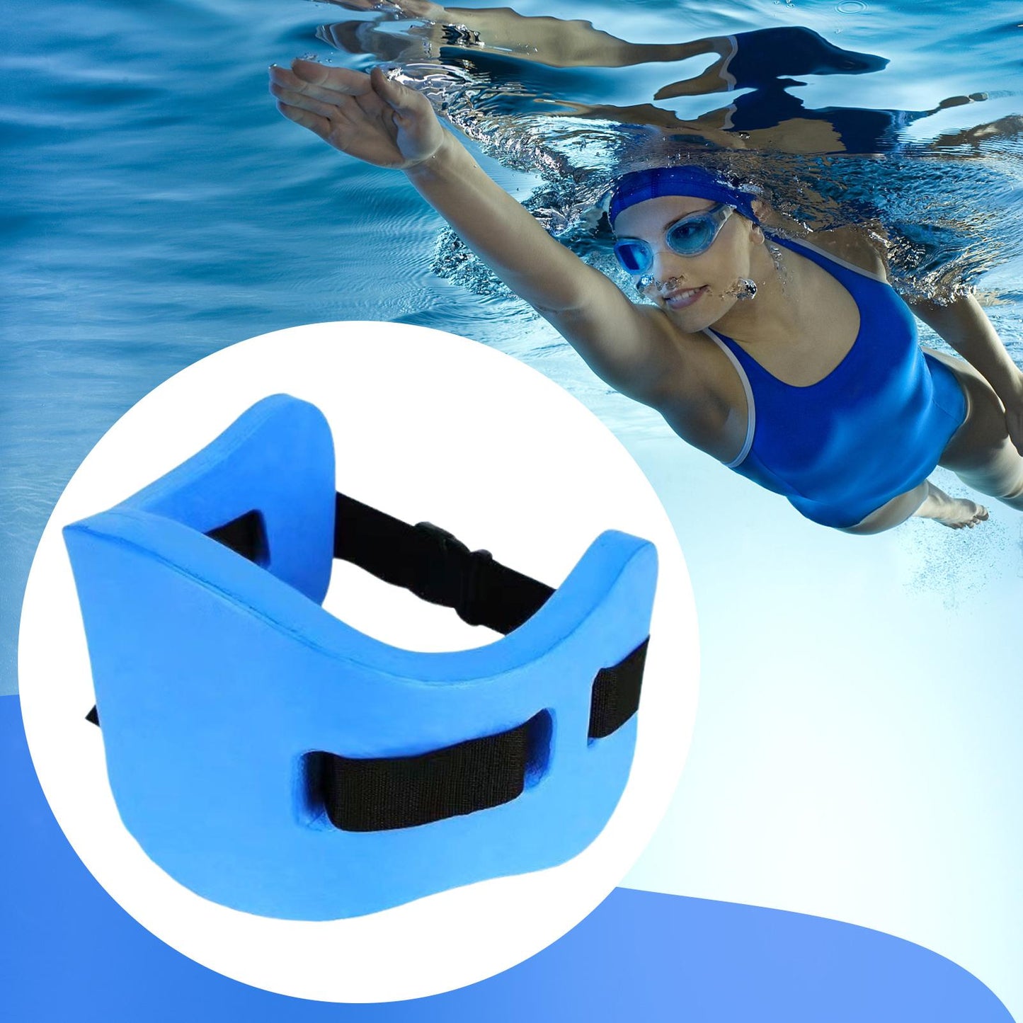 Adjustable Swim Float Belt Pool Buoyancy Belt for Swimming Training Adults & Kids