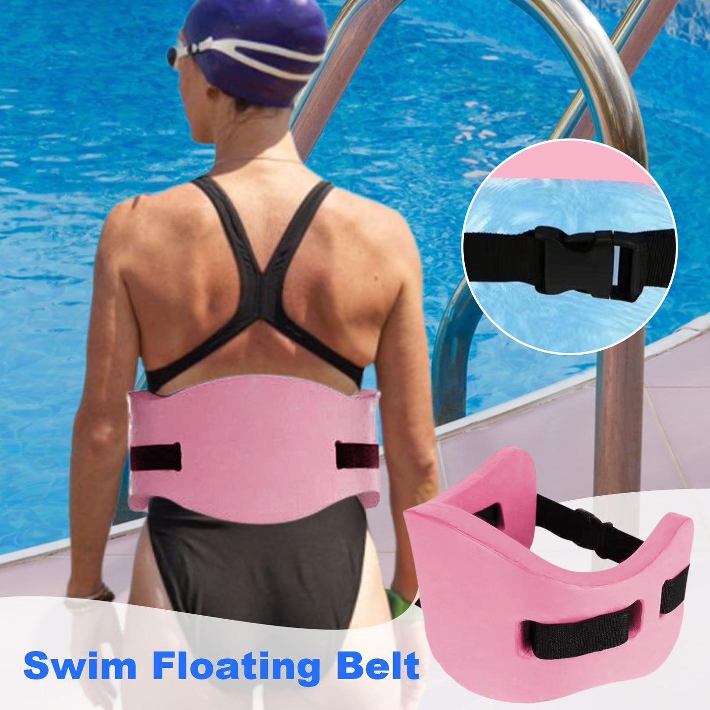 Adjustable Swim Float Belt Pool Buoyancy Belt for Swimming Training Adults & Kids