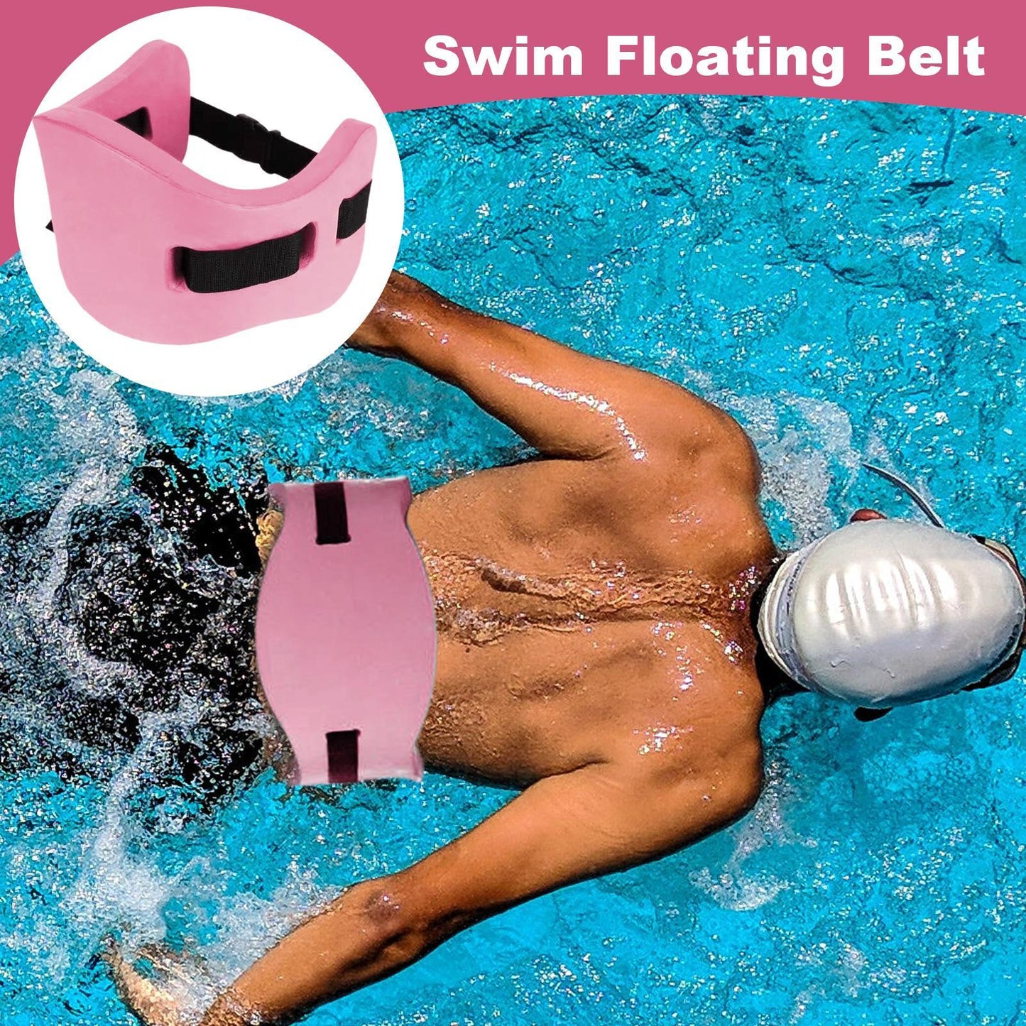 Adjustable Swim Float Belt Pool Buoyancy Belt for Swimming Training Adults & Kids